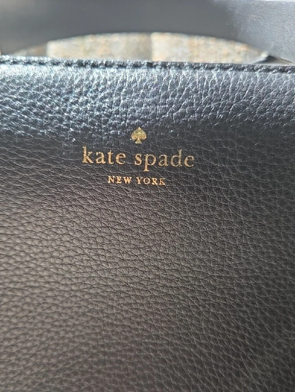 kate spade Black Pebbled Leather Tassel Satchel